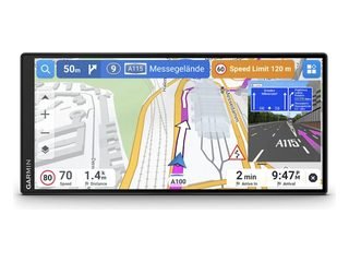 Garmin Drive 7.1 sat nav with a wide screen showing a map and junction view